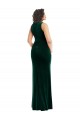Stretch Velvet Square Neck Trumpet Dark Green Semi Formal Evening Dress / Prom Dress / Bridesmaid Dress Manchester