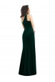 Stretch Velvet One Shoulder Trumpet Dark Green Black Tie Prom Dress / Bridesmaid Dress Manchester