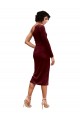 Stretch Velvet One Shoulder A-Line Burgundy Black Tie Prom Dress / Bridesmaid Dress Manchester