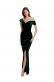 Stretch Velvet Sweetheart Sheath Dark Green High Low Evening Gown / Prom Dress / Bridesmaid Dress Manchester