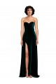 Stretch Velvet Sweetheart Low Back A-Line Dark Green Semi Formal Evening Dress / Prom Dress / Bridesmaid Dress Manchester